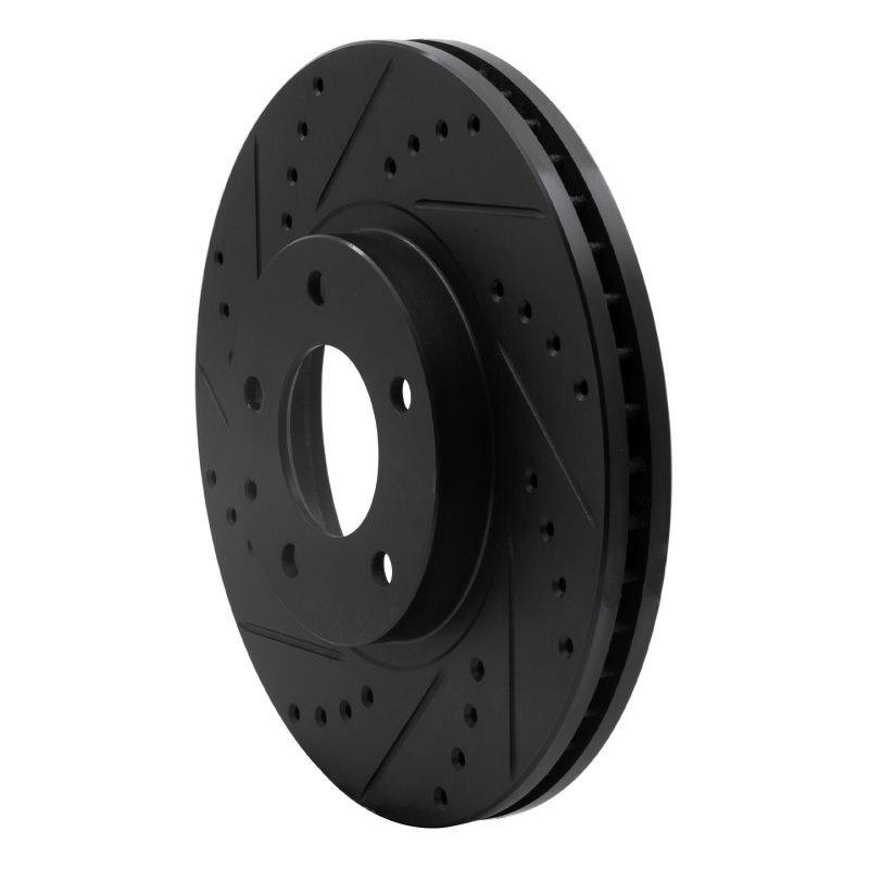 Mazda Millenia Brake Rotor (1) - Front Left - R1 Concepts - Drilled & Slotted - Black - `01-`02